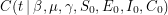 $ C(t \: | \: \beta, \mu, \gamma, S_0, E_0, I_0, C_0) $