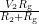 $ \frac{V_2 R_{\textup{g}}}{R_2 + R_{\textup{g}}} $